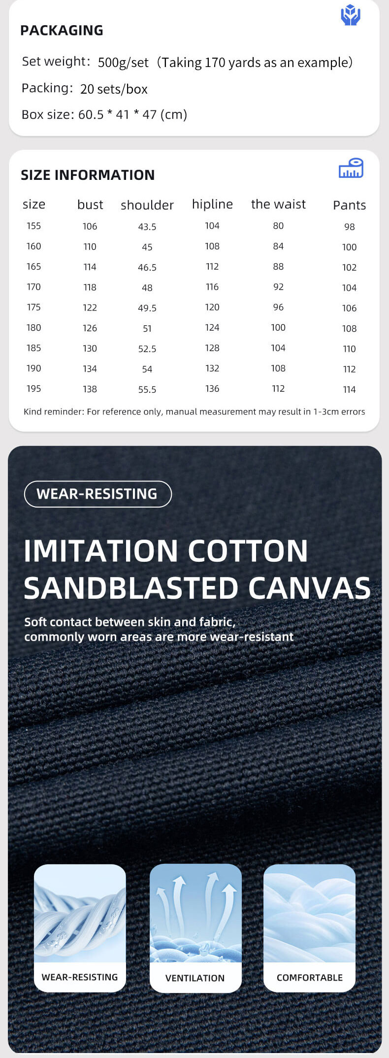 Multi-pocket Oxford Canvas Reinforced Coveralls1