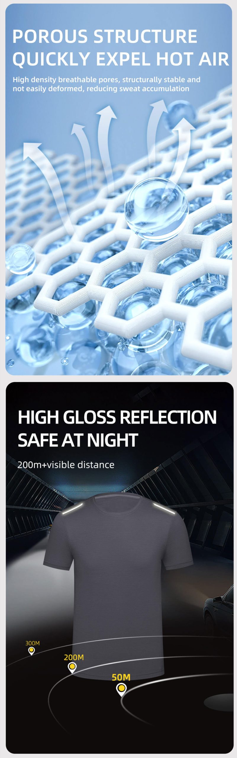 High-visibility crew neck short-sleeved workwear T-shirt2