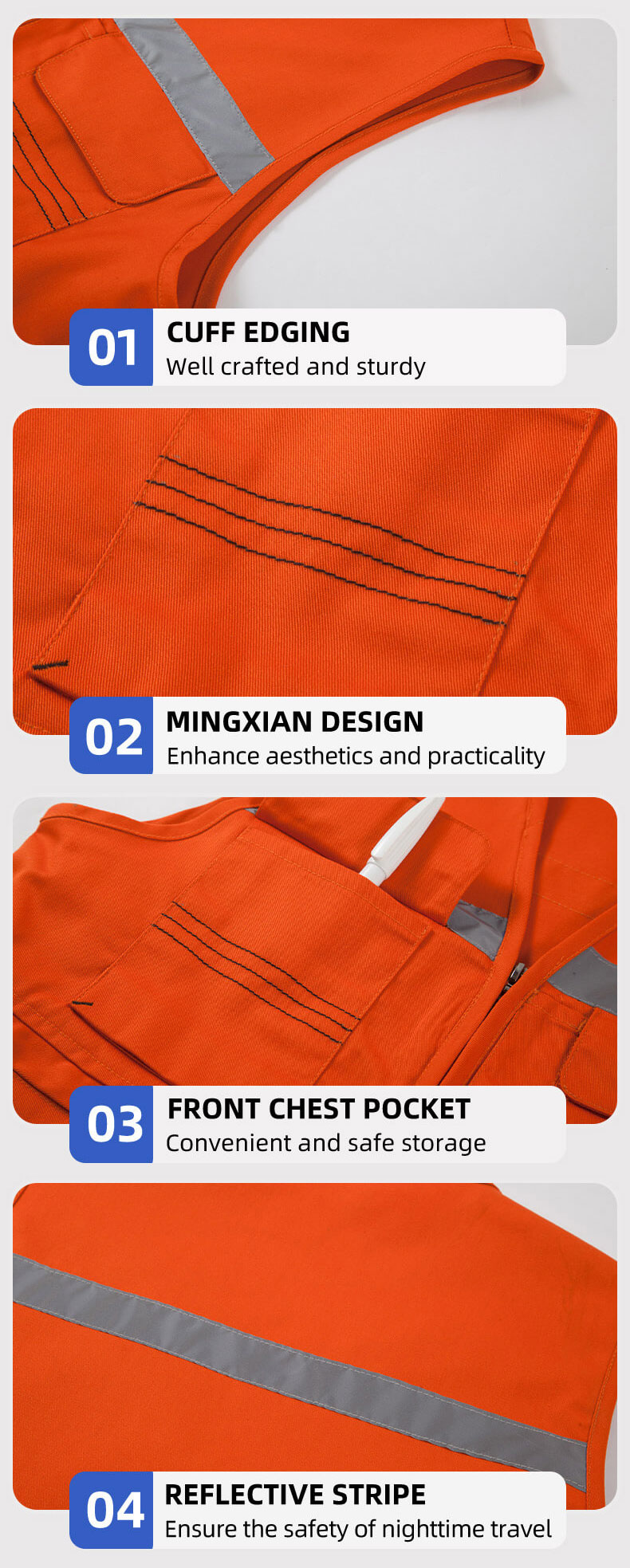 High-visibility topstitched work vest13