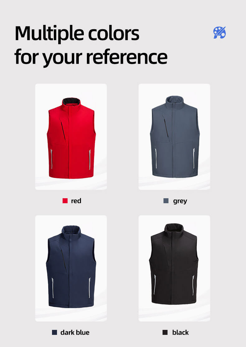 Solid Color Down Cotton Work Vest3