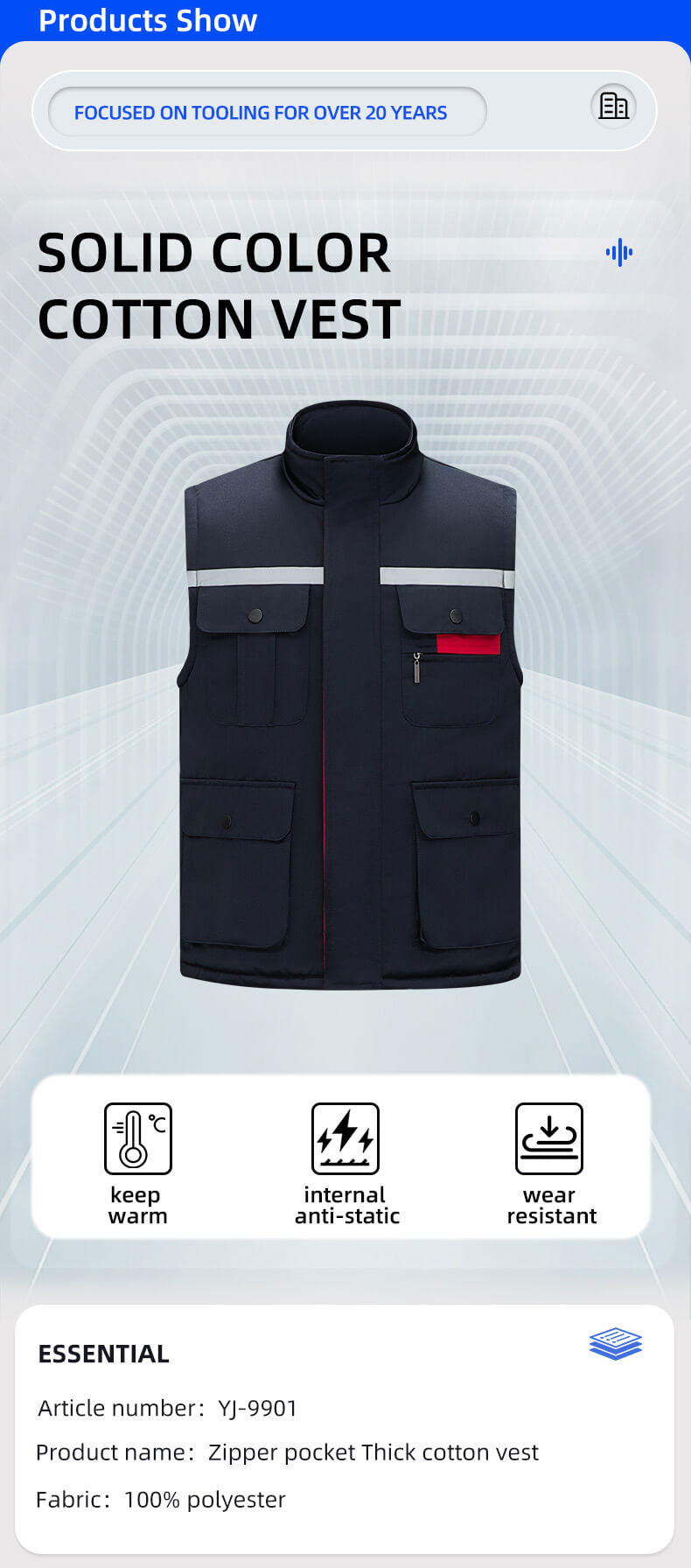 Winter high visibility warm work vest6