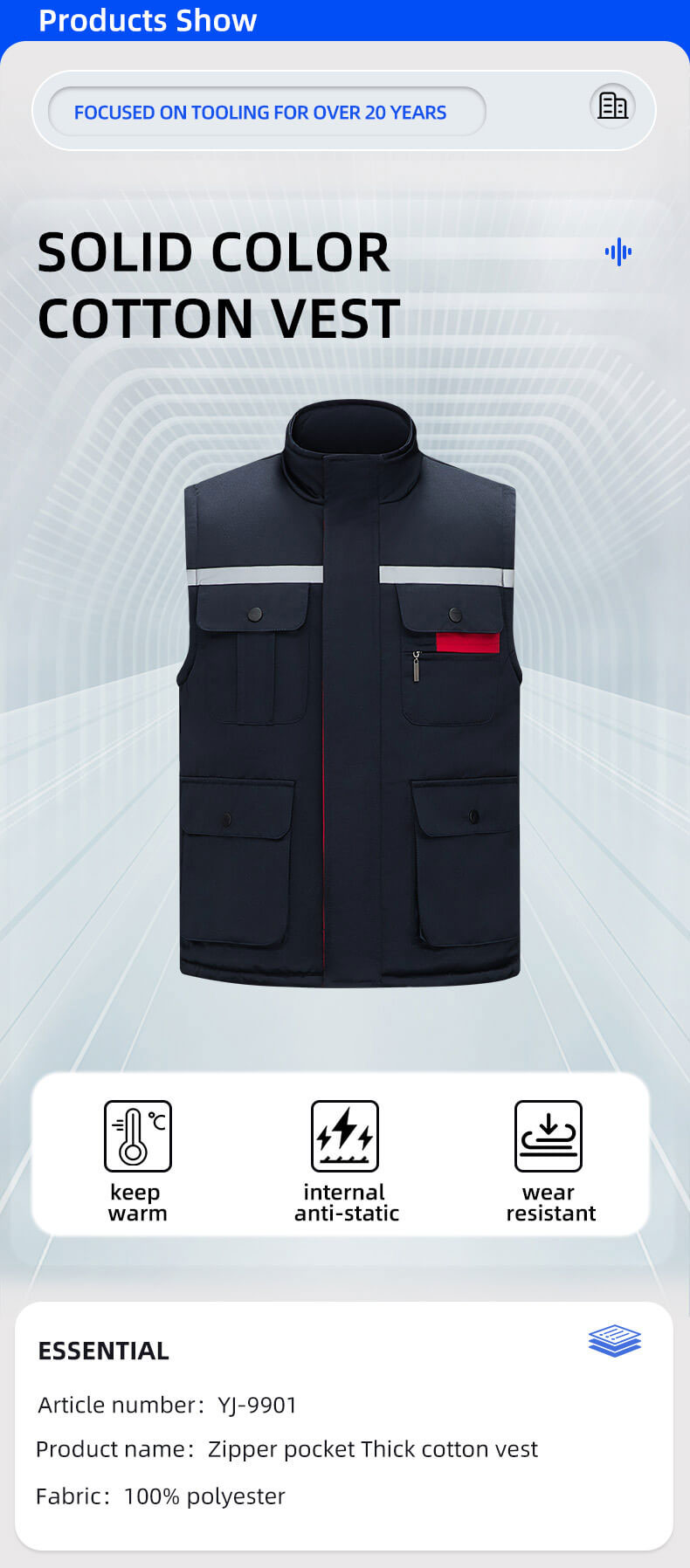 Winter high visibility warm work vest6