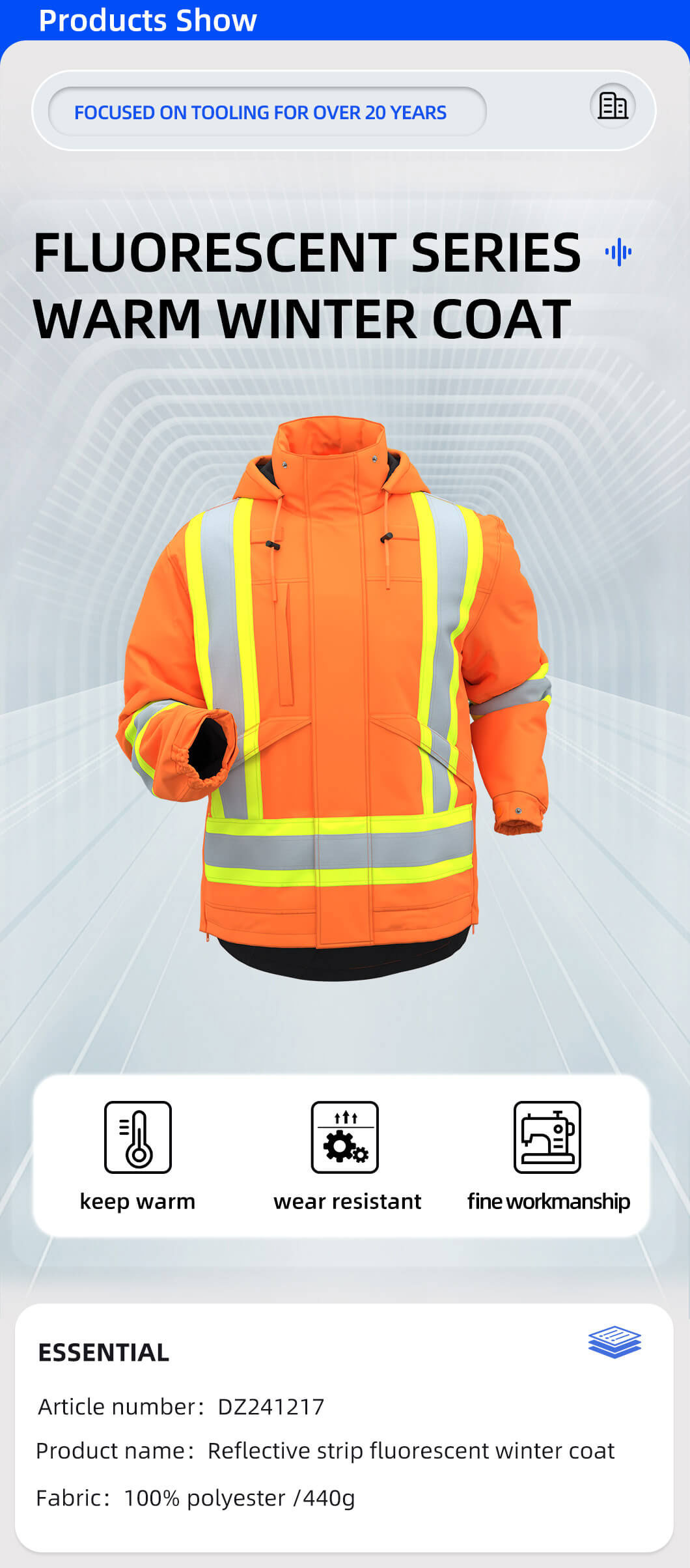High-Visibility Reflective Winter Jacket