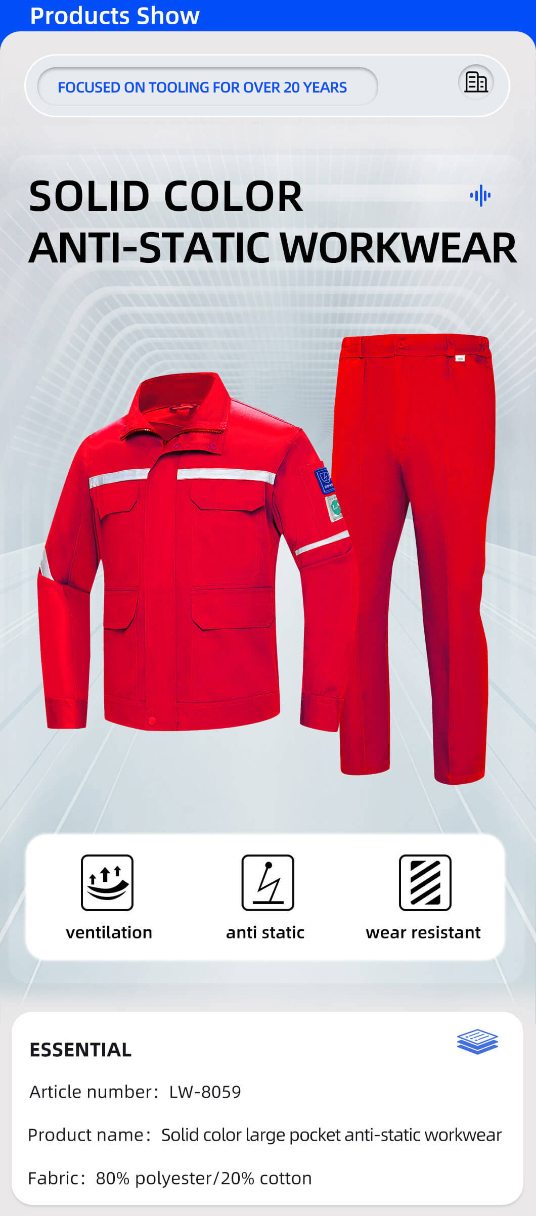 Large pocket high visibility anti-static protective clothing suit1