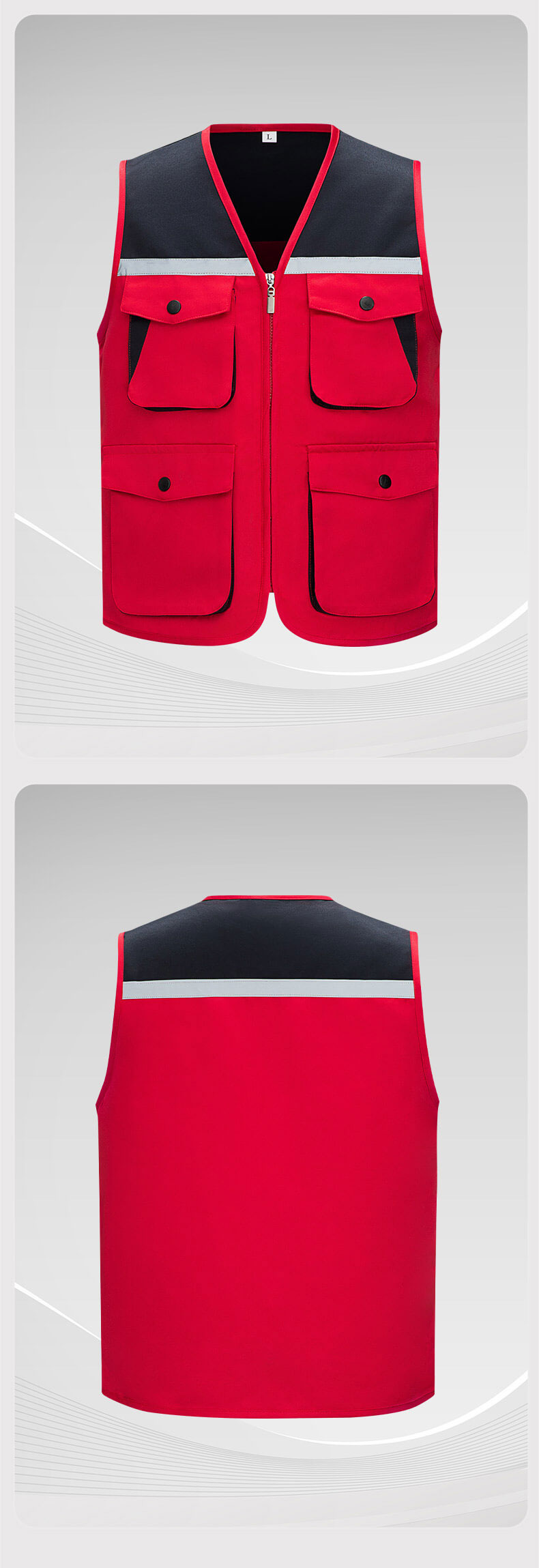 High-visibility color-blocking workwear vest13