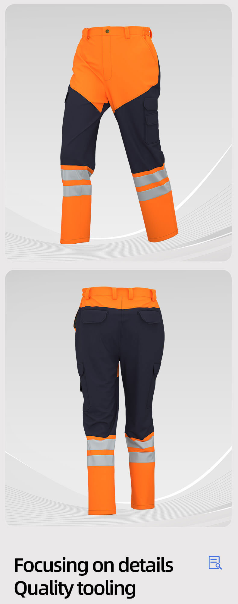 Winter high visibility waterproof cold-proof work pants6
