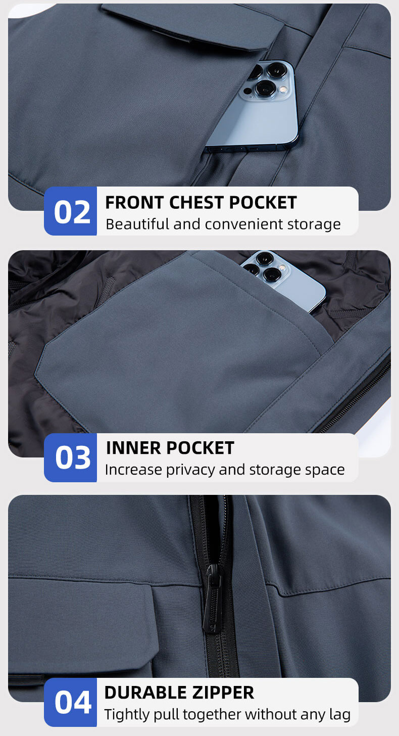 Winter waterproof down work vest7