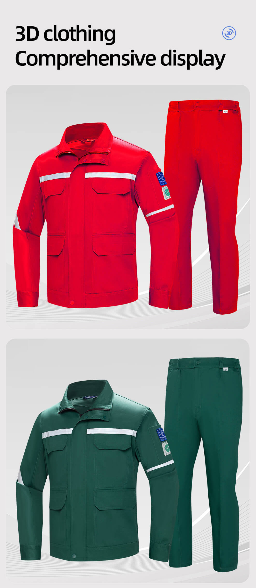 Large pocket high visibility anti-static protective clothing suit6