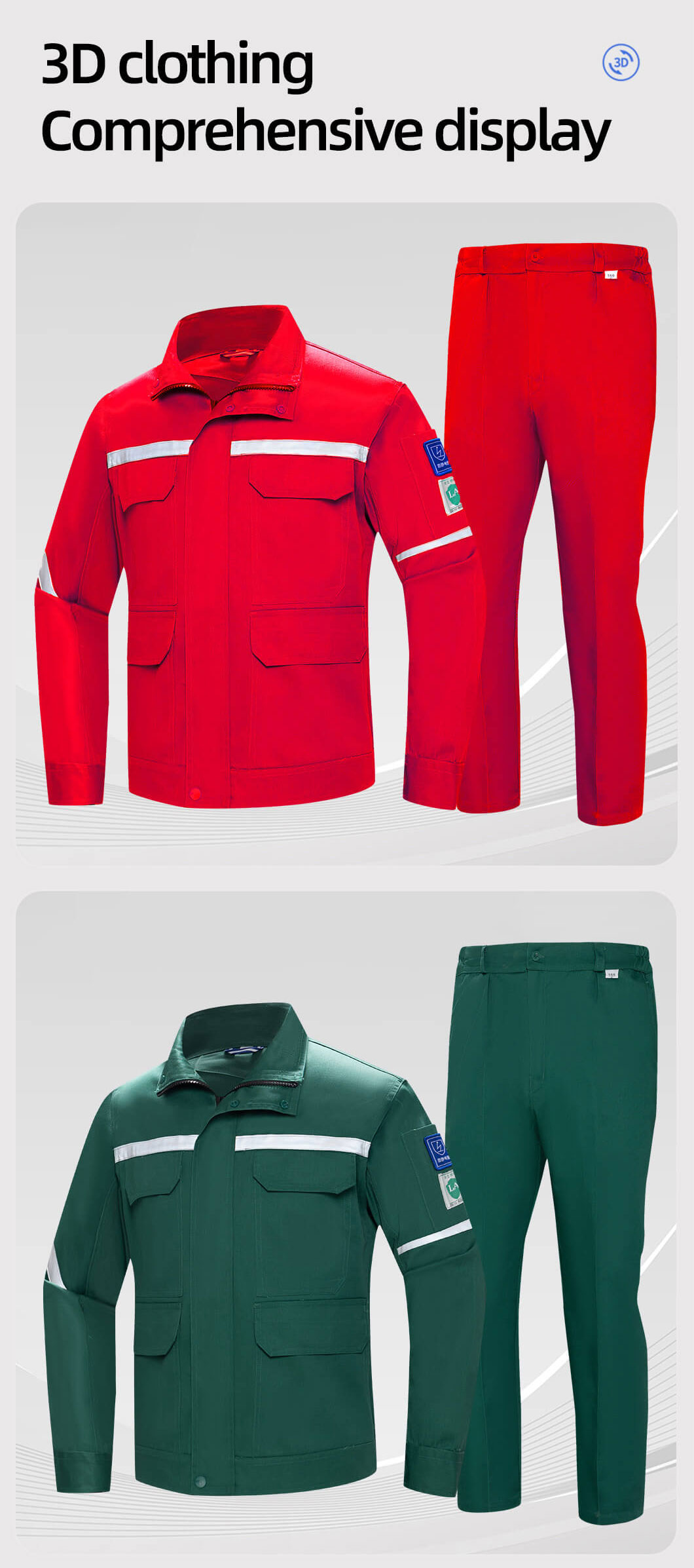 Large pocket high visibility anti-static protective clothing suit6