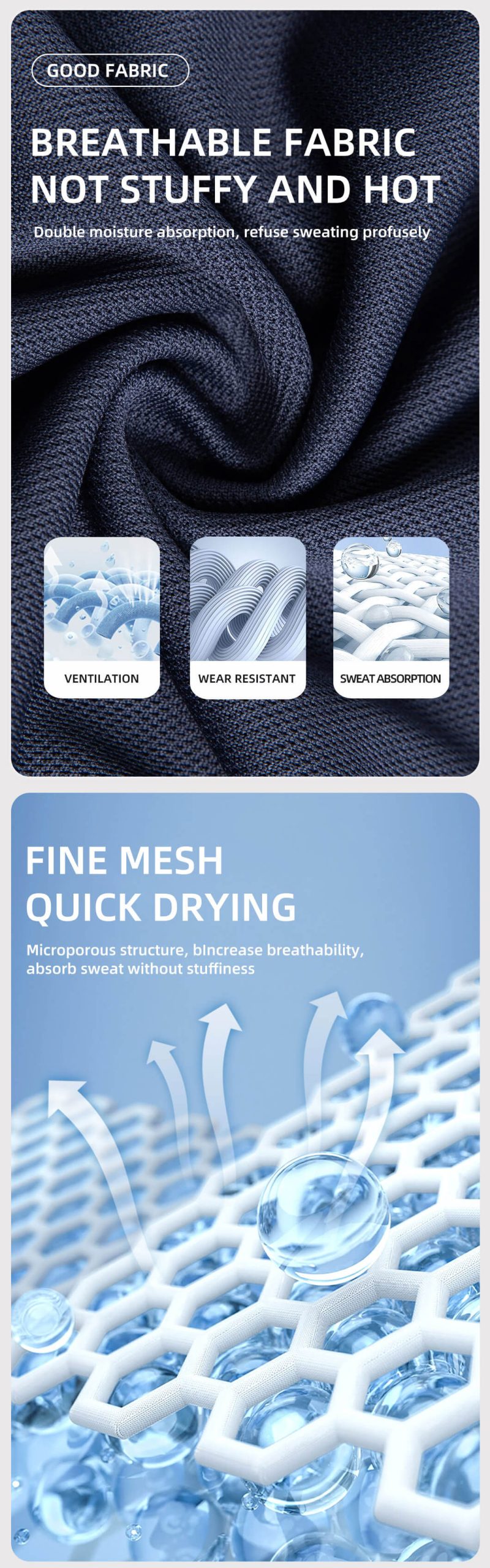 Quick-drying mesh work T-shirt2