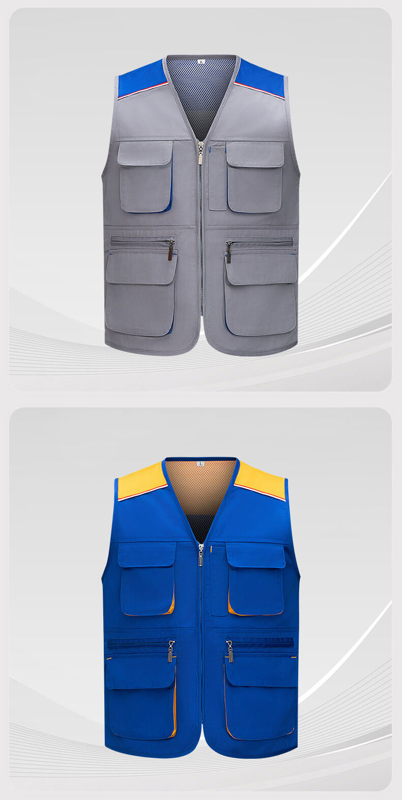 Colorblock Mesh Work Vest11