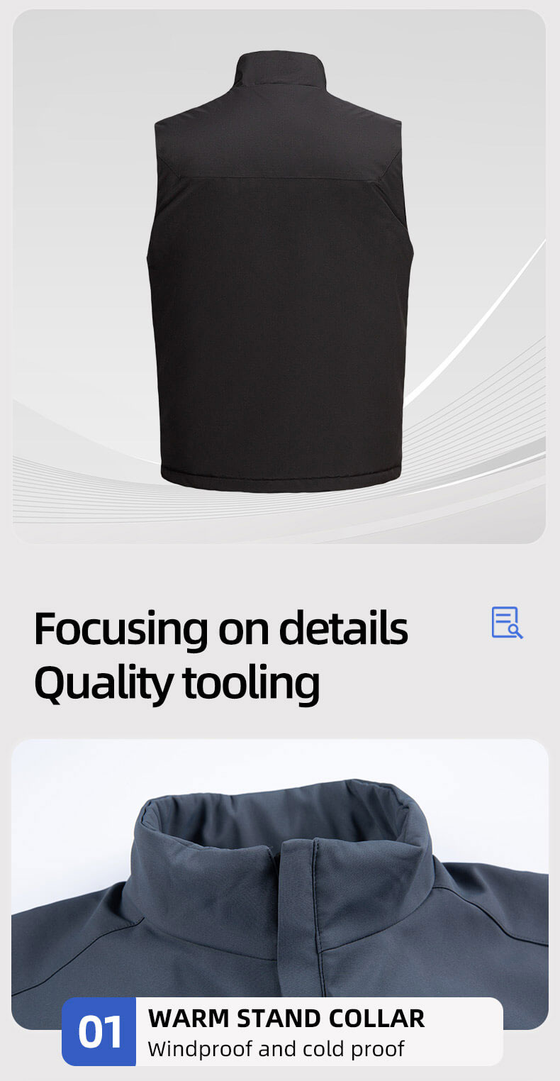 Winter waterproof down work vest6