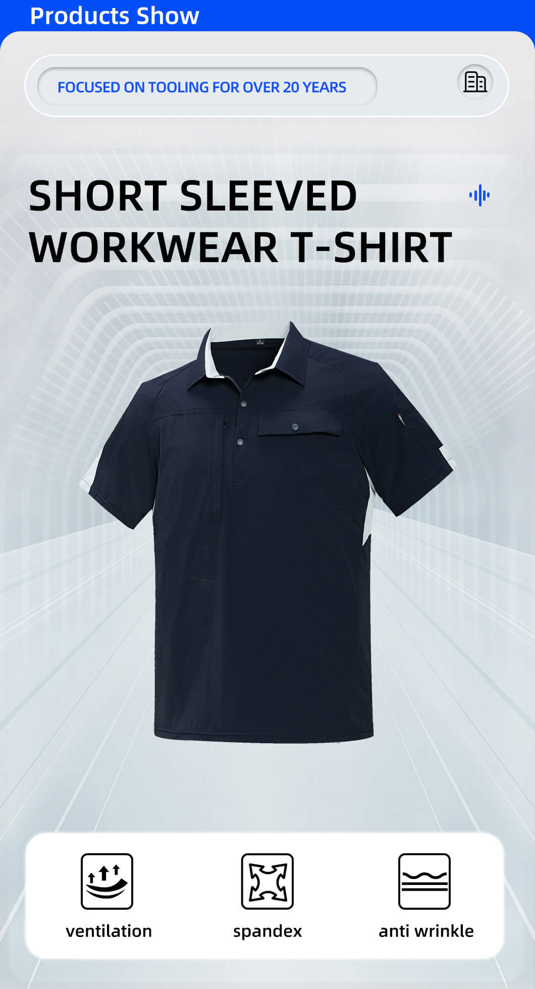 Quick-drying short-sleeved Uniform Work T-shirt Suit