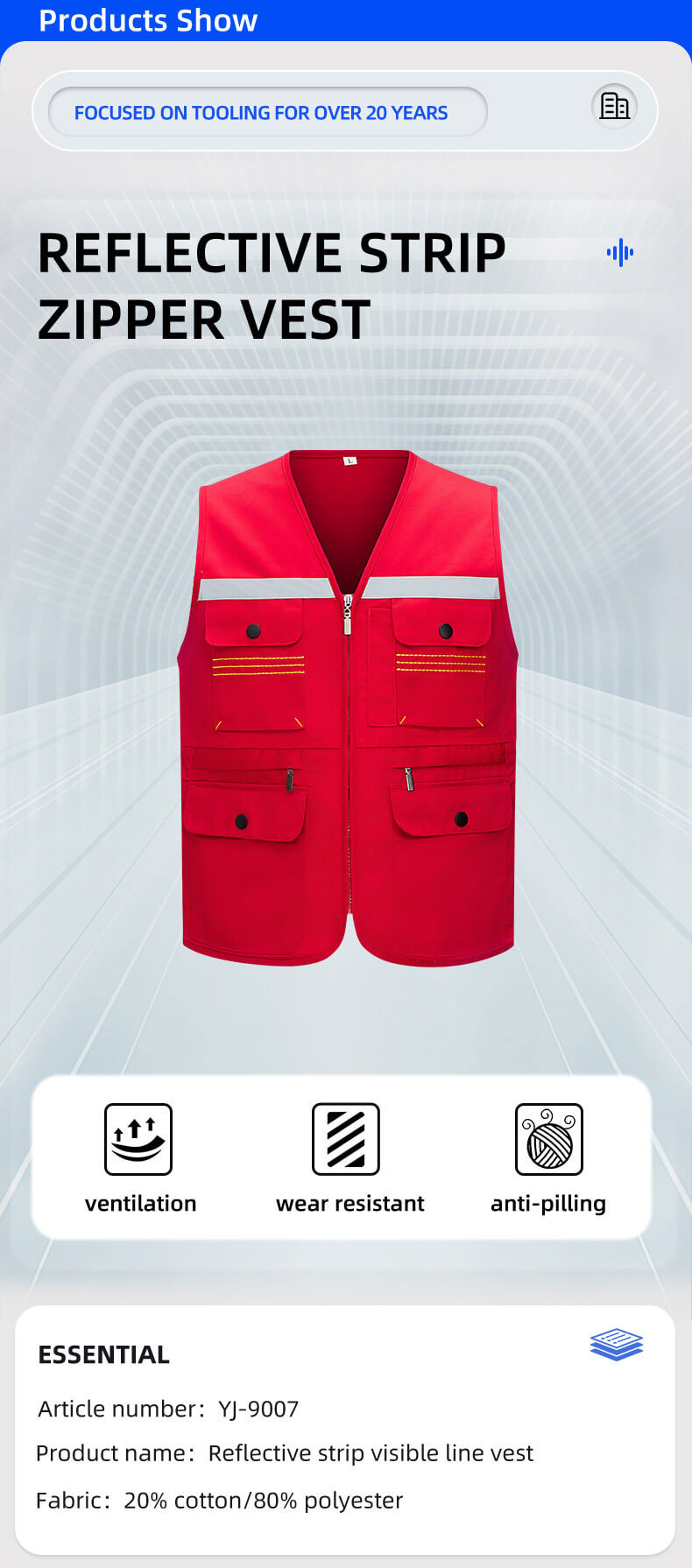 High-visibility topstitched work vest6