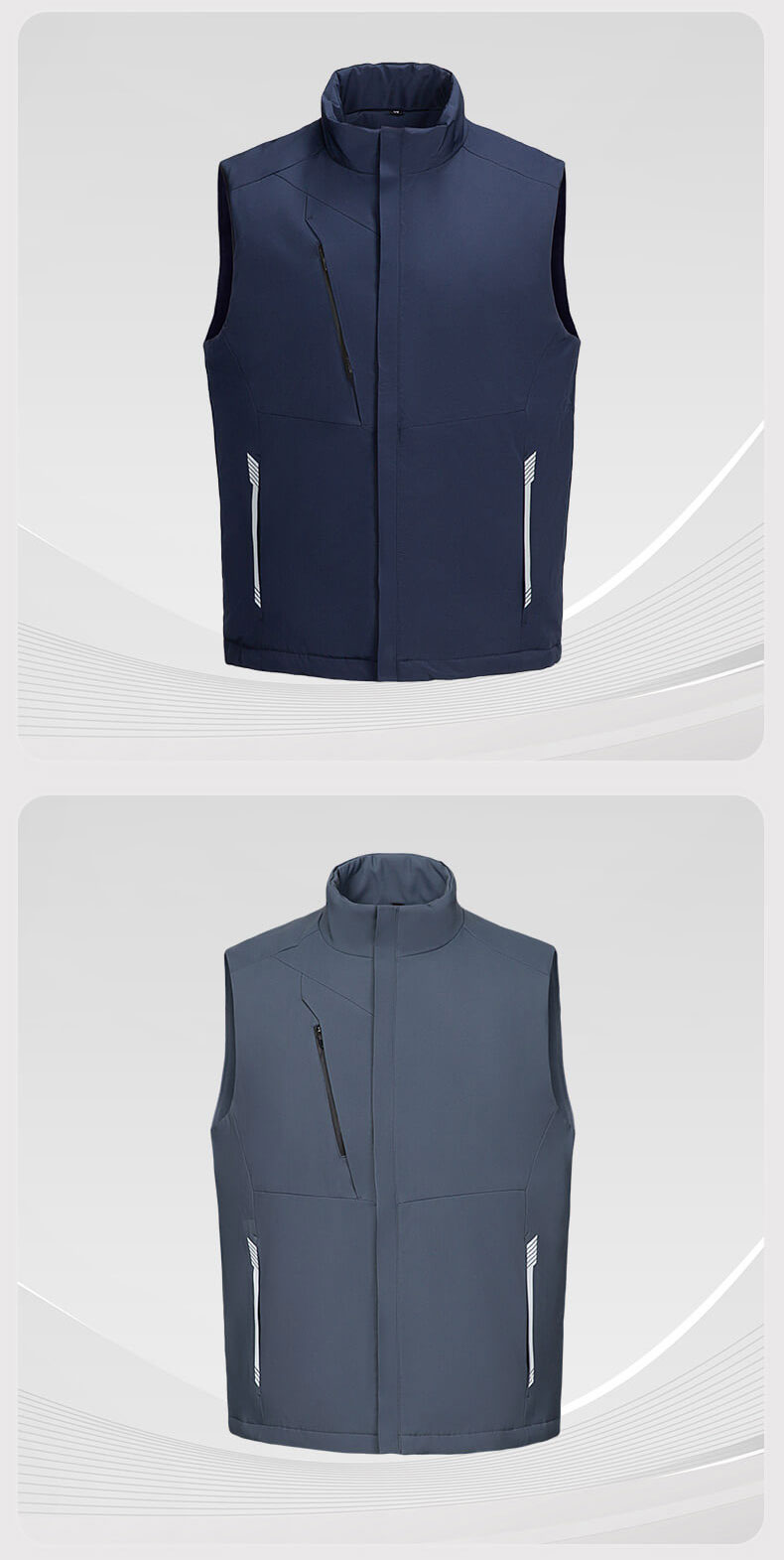 Solid Color Down Cotton Work Vest5