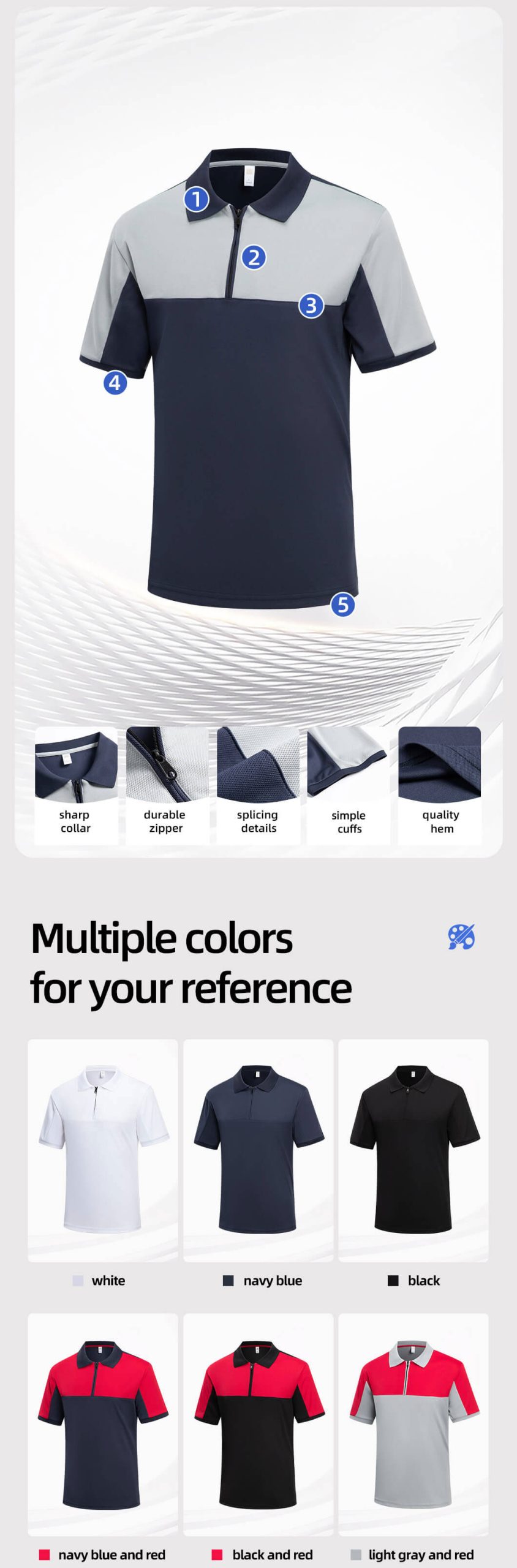 Quick-drying mesh work T-shirt3