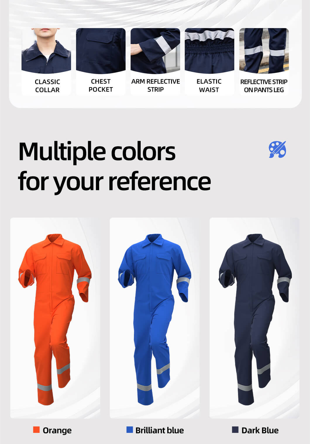 Spring and Autumn High Visibility Coveralls7