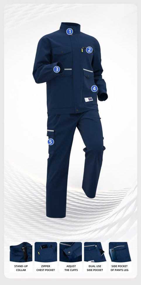 Electrical Work Clothes Men’s Factory Worker Uniform Set3