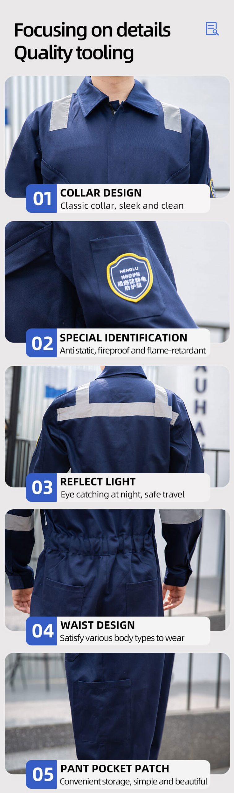 Cotton anti-static flame-retardant coveralls13