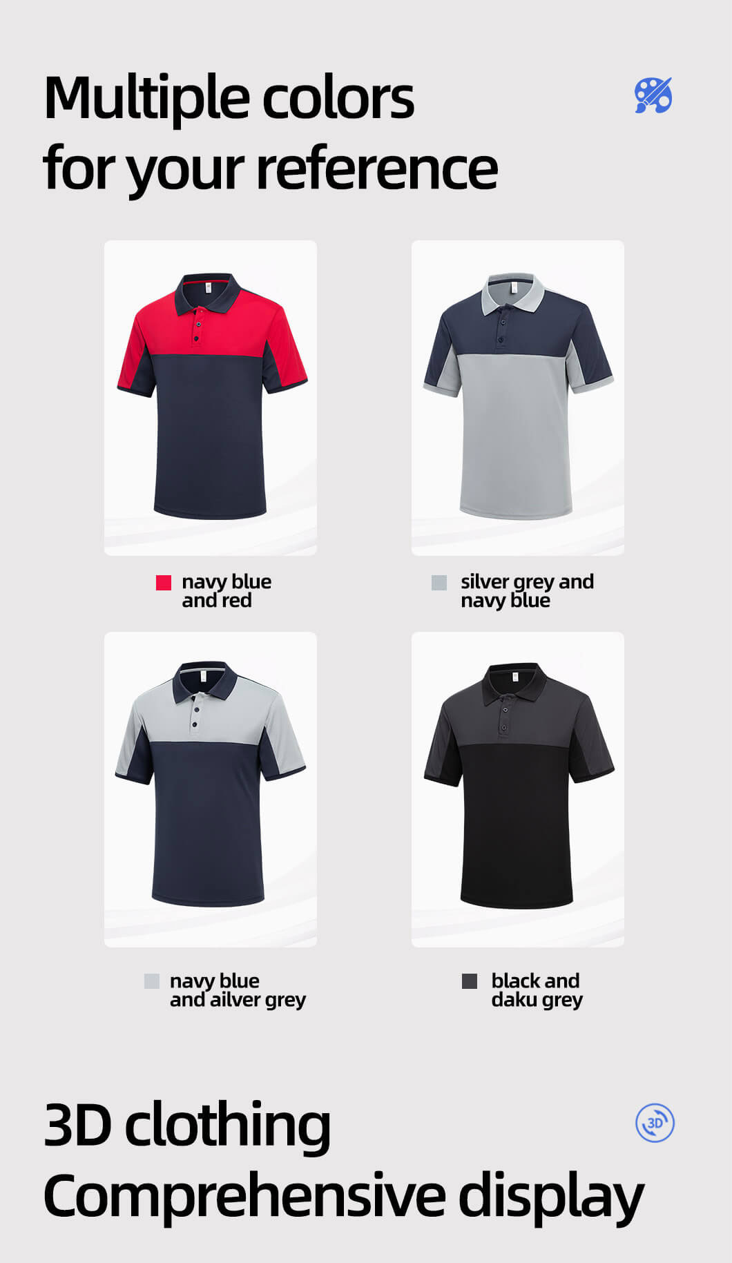 Breathable quick-drying work T-shirt5