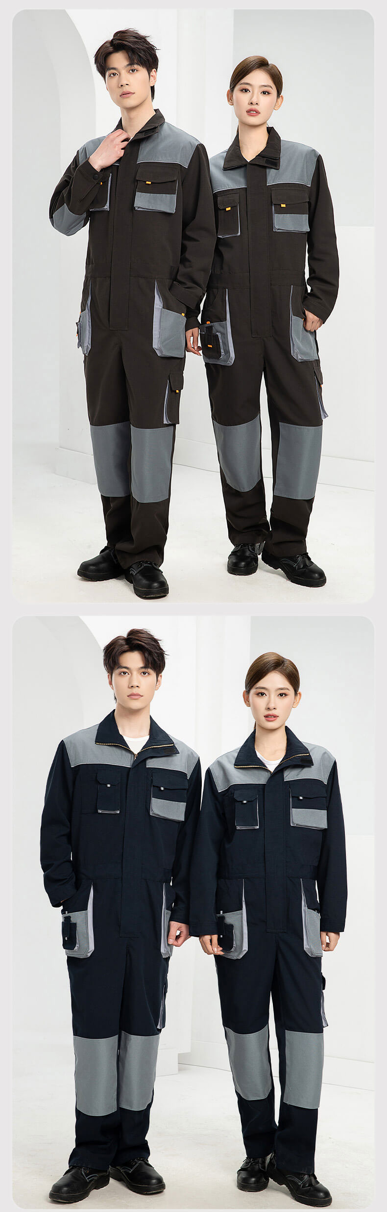 Multi-pocket Oxford Canvas Reinforced Coveralls9