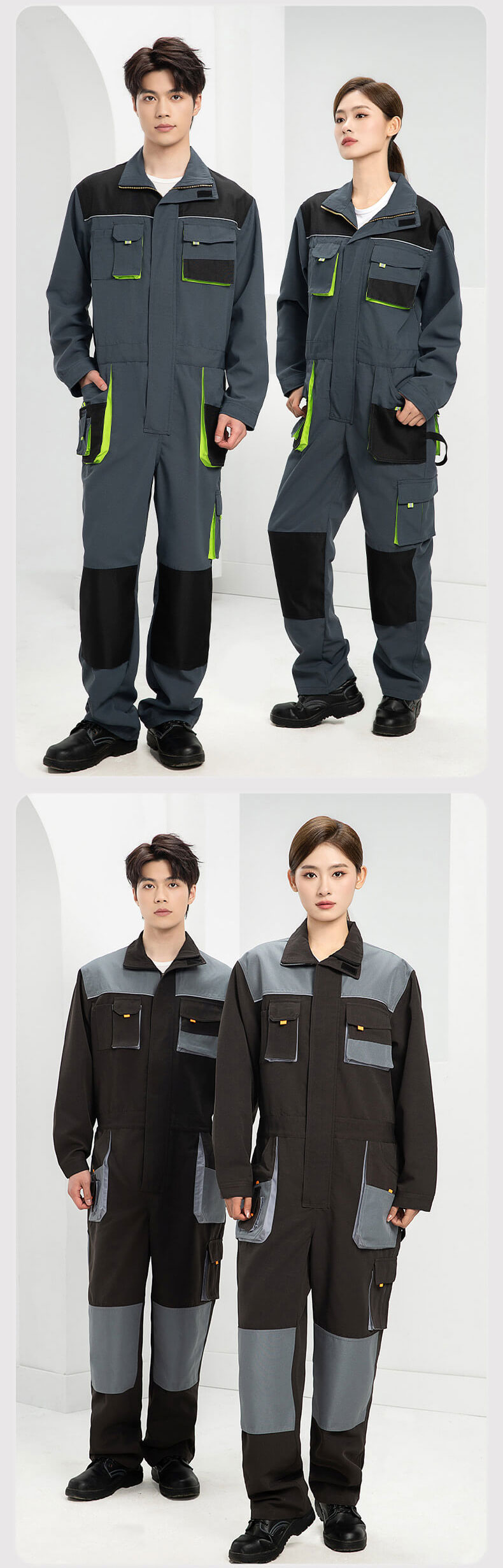 Multi-pocket Oxford Canvas Reinforced Coveralls8