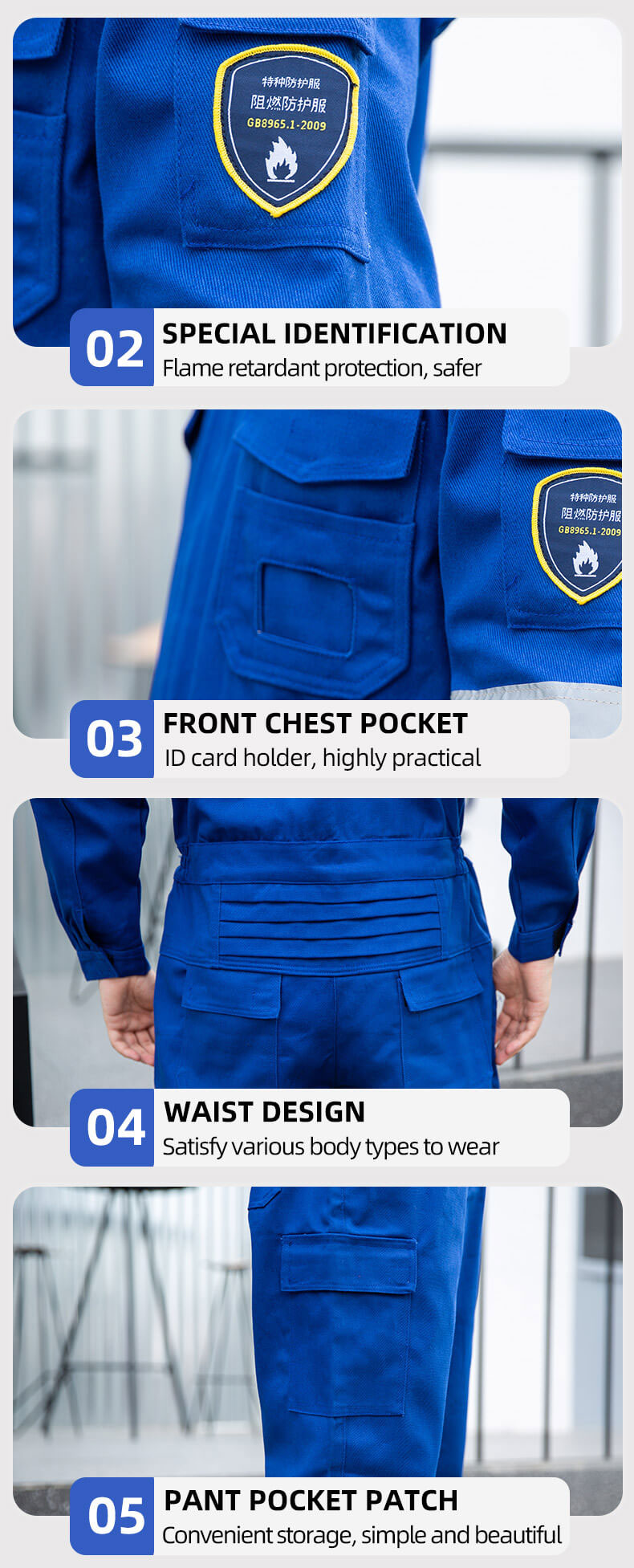 Pure Cotton Flame Retardant High-visibility Coveralls7