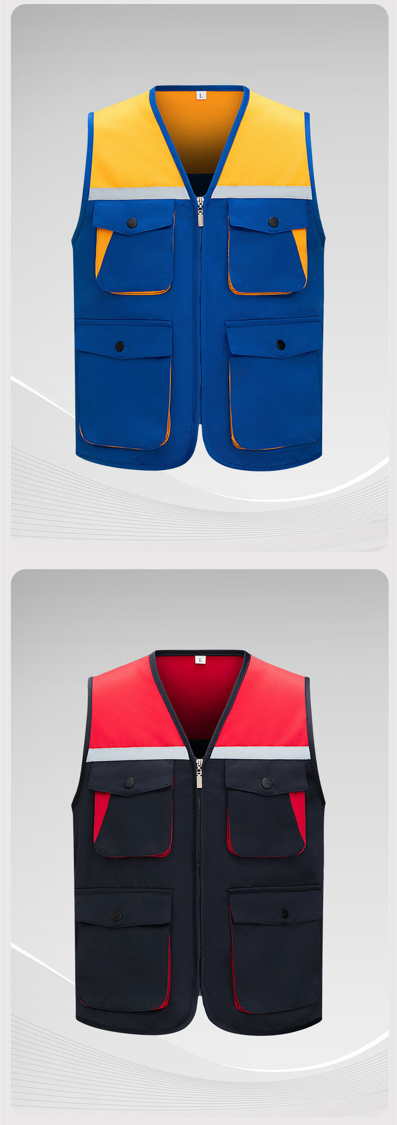 High-visibility color-blocking workwear vest12