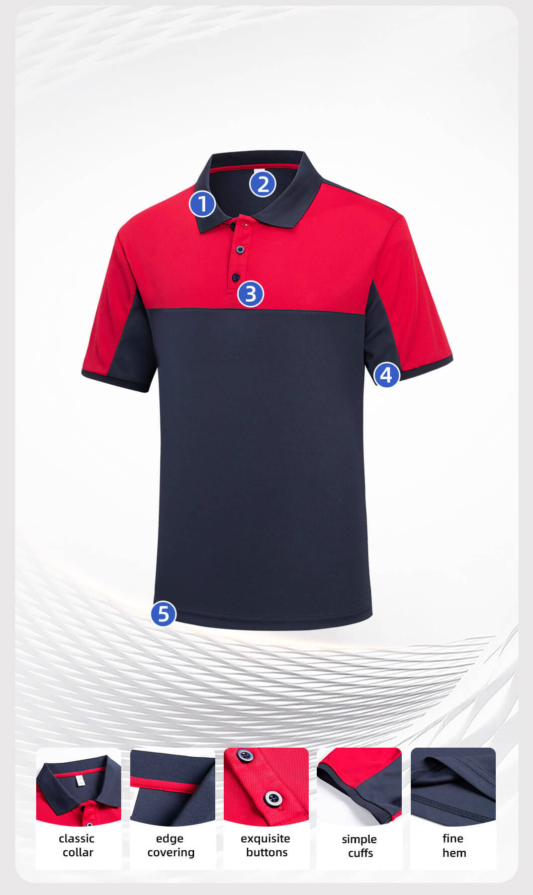 Breathable quick-drying work T-shirt4