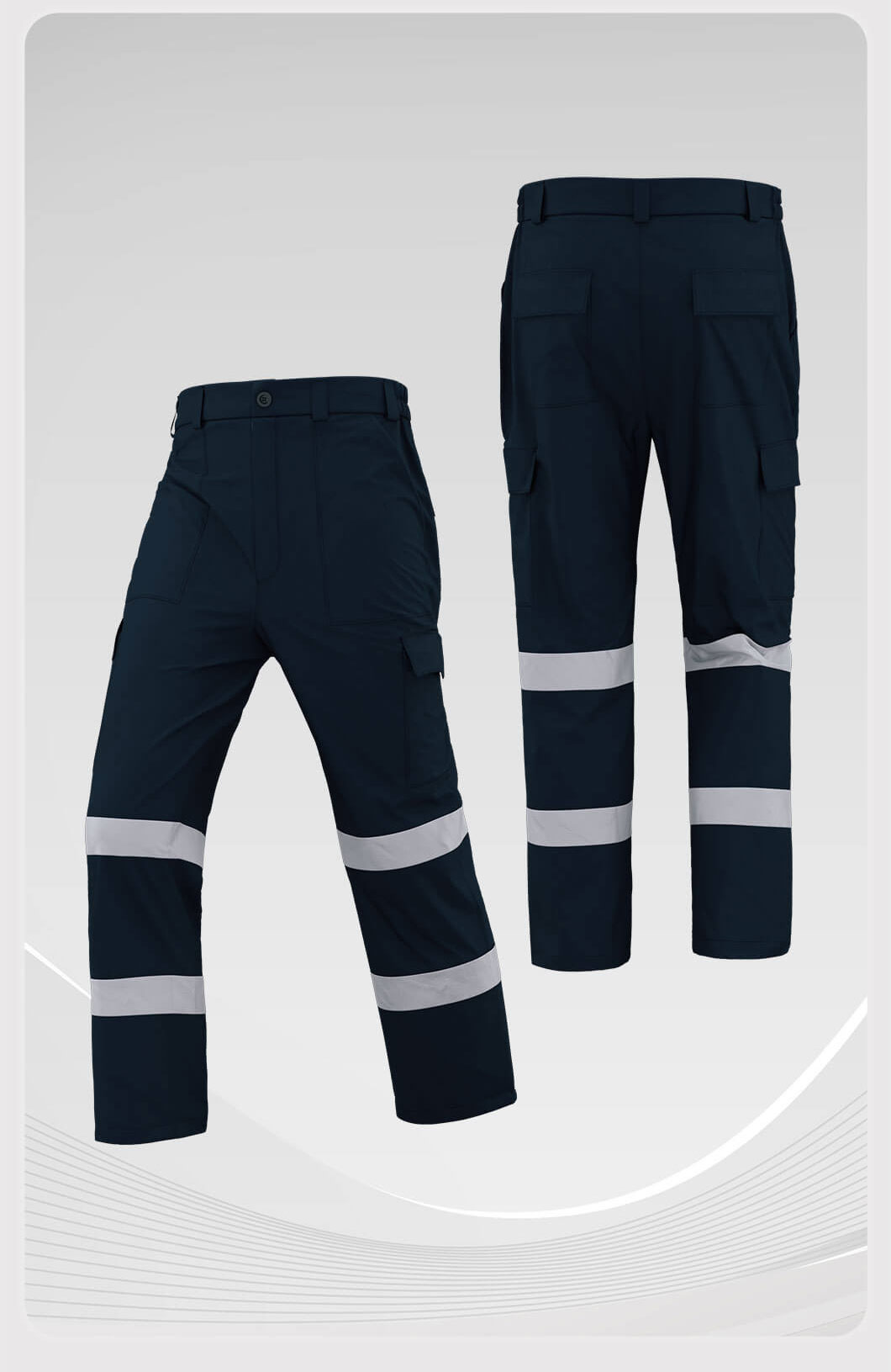 Quick-drying long-sleeved high-visibility polo suit8