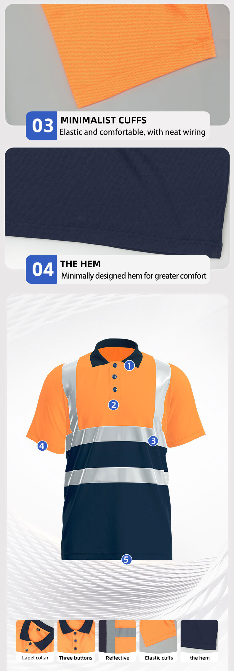 Summer High-visibility Safety Polo Shirt5