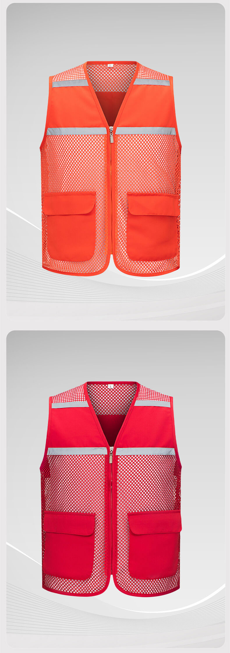 High visibility mesh work vest10