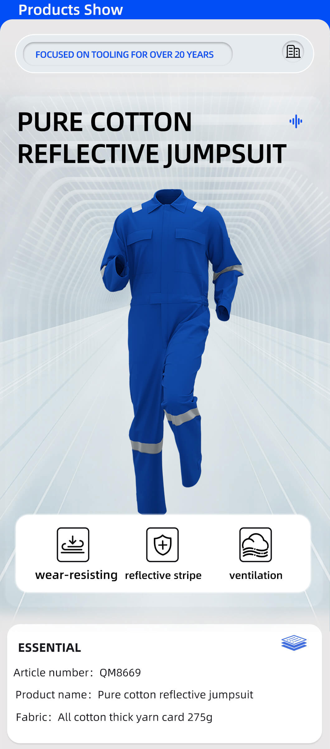 Pure cotton high-visibility coveralls7