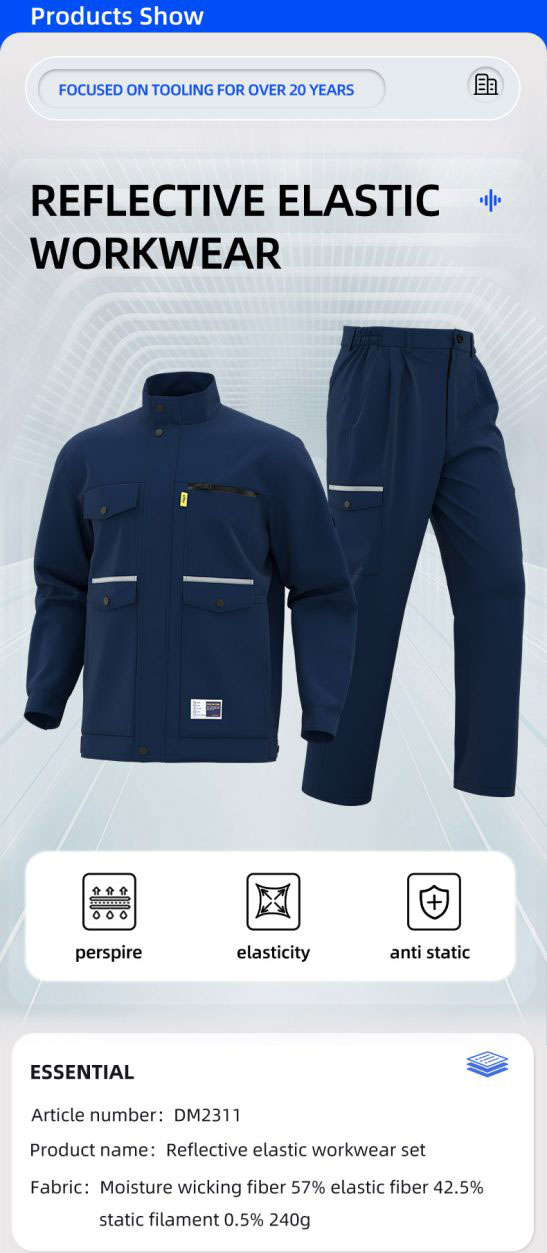 Electrical Work Clothes Men’s Factory Worker Uniform Set