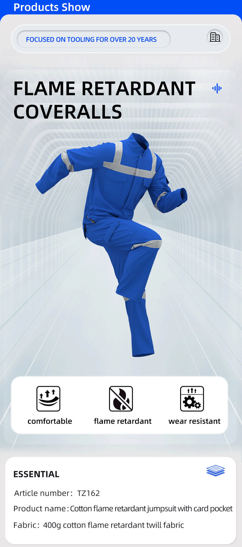 Pure Cotton Flame Retardant High-visibility Coveralls