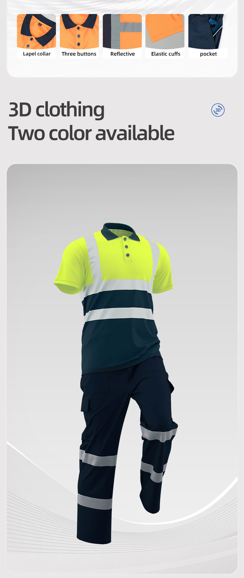 Summer quick-drying high-visibility polo shirt6