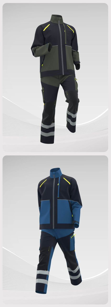 China Spring and Autumn Anti-Rip Work Clothes Men’s Wear-Resistant Miner Construction Worker Uniforms Printing Customized7