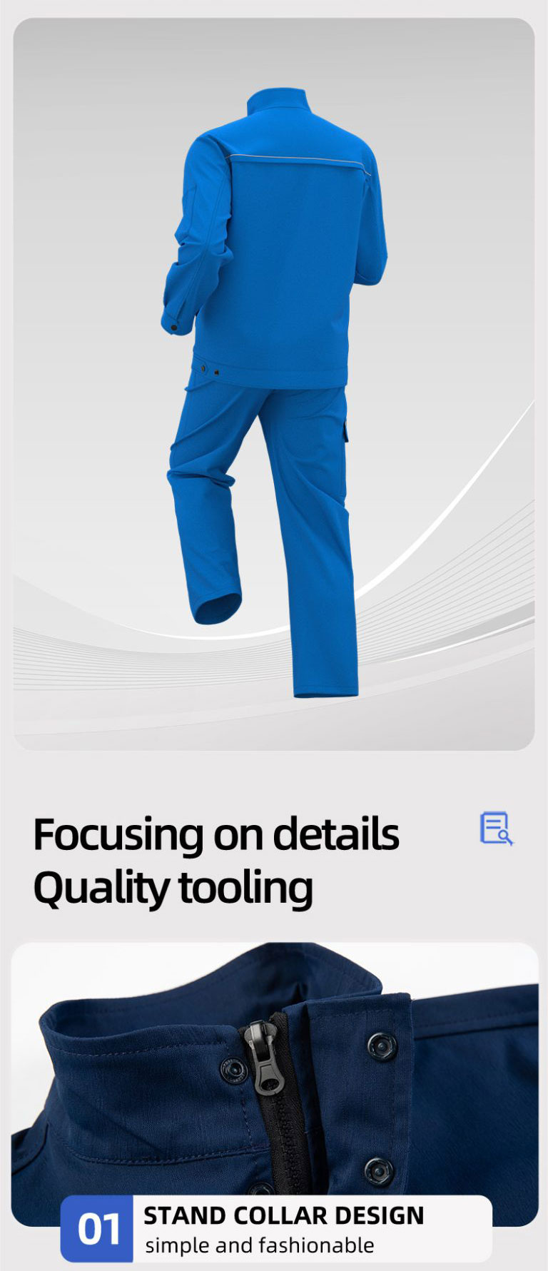 Electrical Work Clothes Men’s Factory Worker Uniform Set7