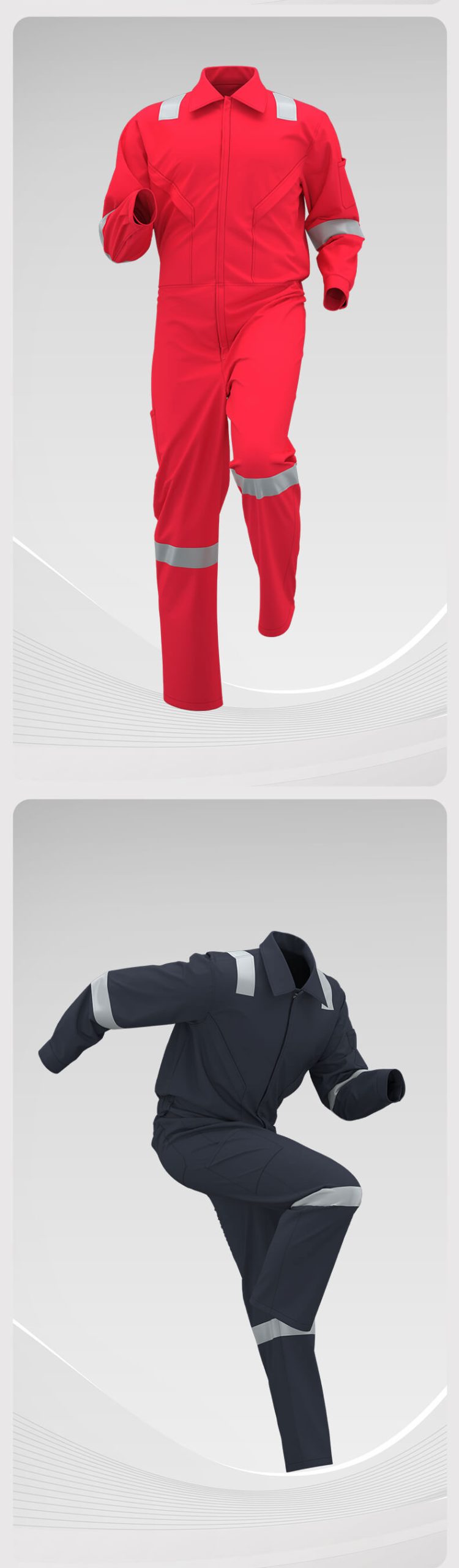 Cotton spring autumn high-visibility coveralls11