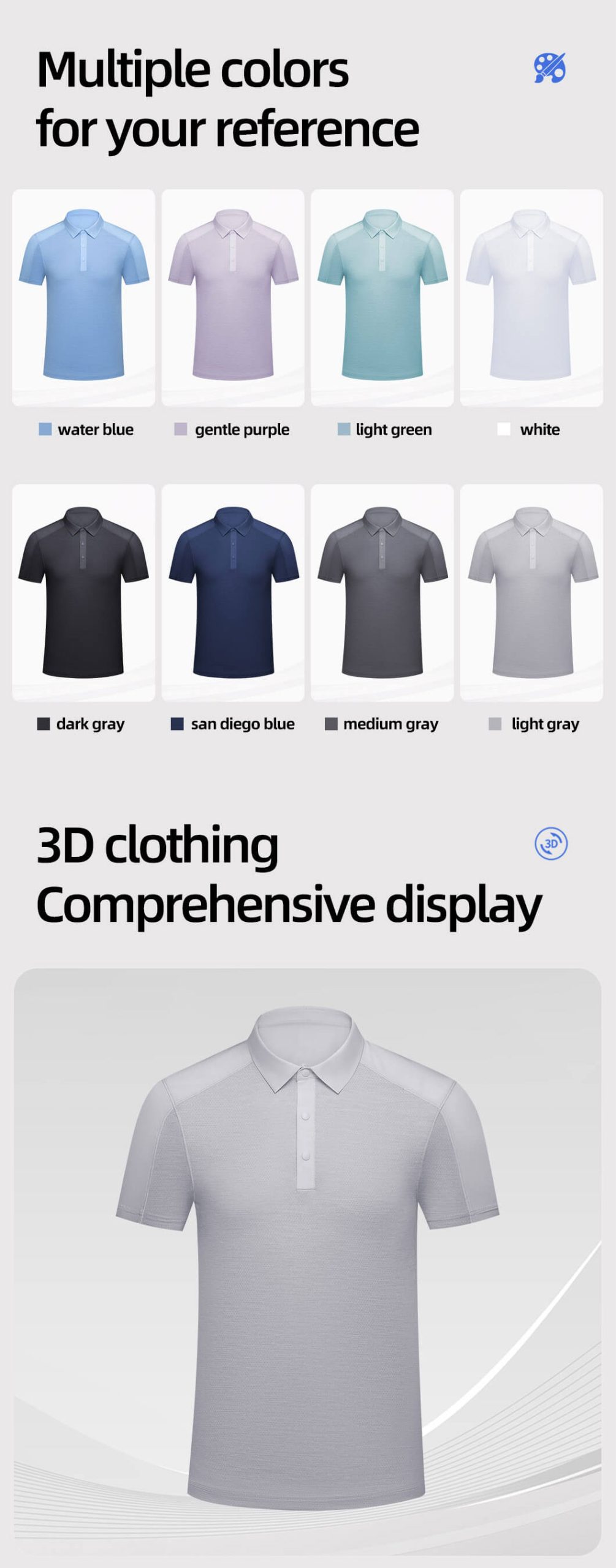 Quick-drying sweat-wicking work POLO3