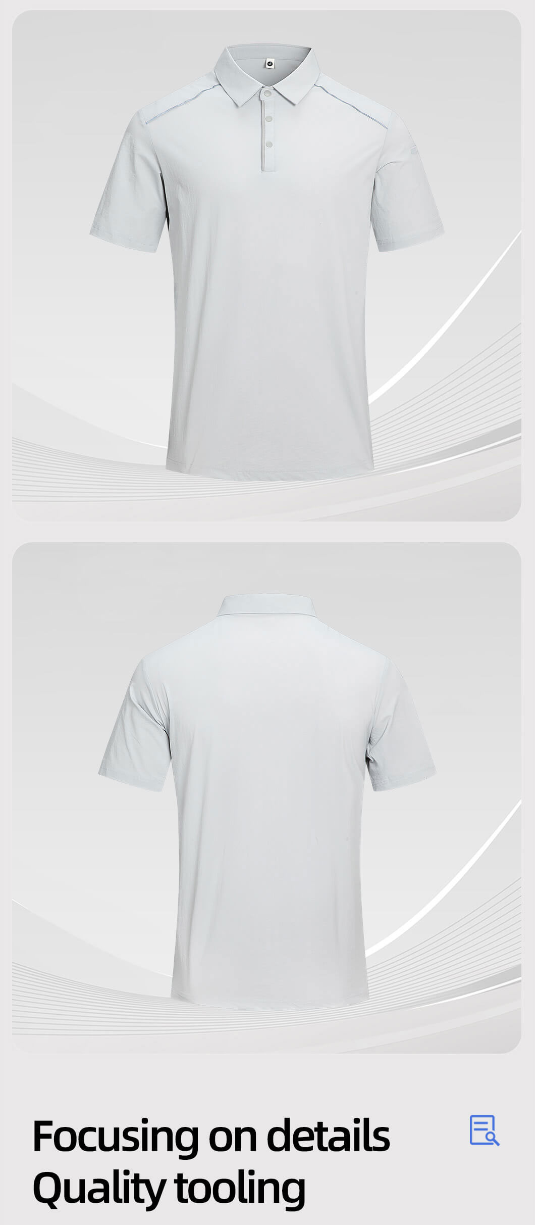 High-visibility solid color work T-shirt (stretchy, quick-drying, moisture-wicking, breathable)6