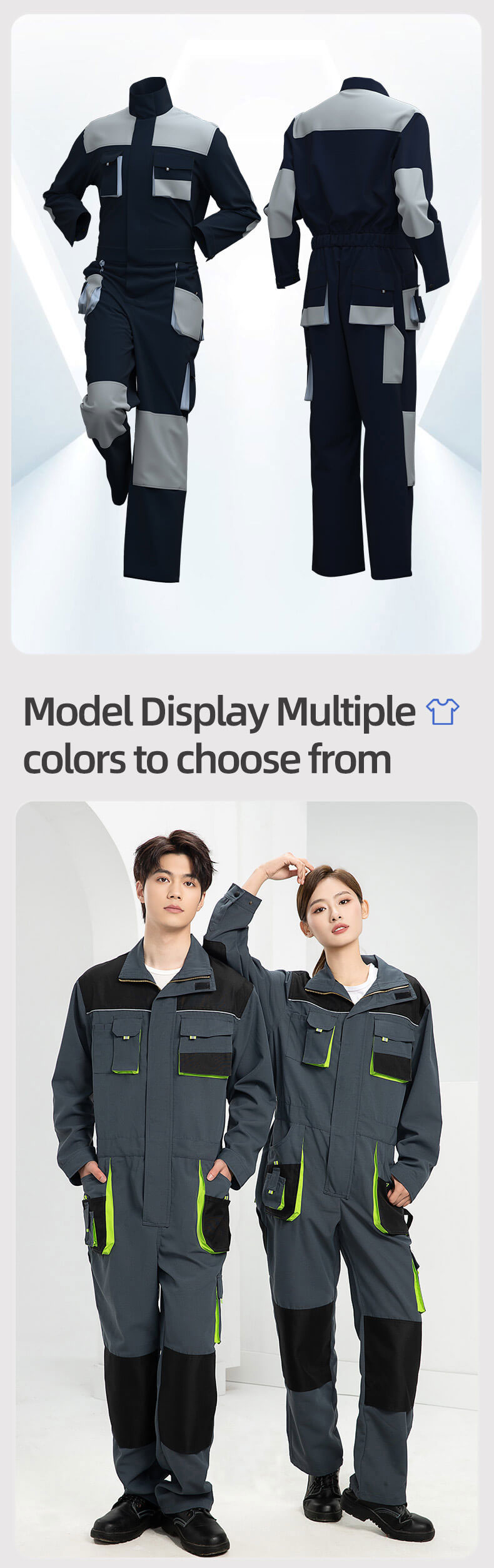 Multi-pocket Oxford Canvas Reinforced Coveralls6