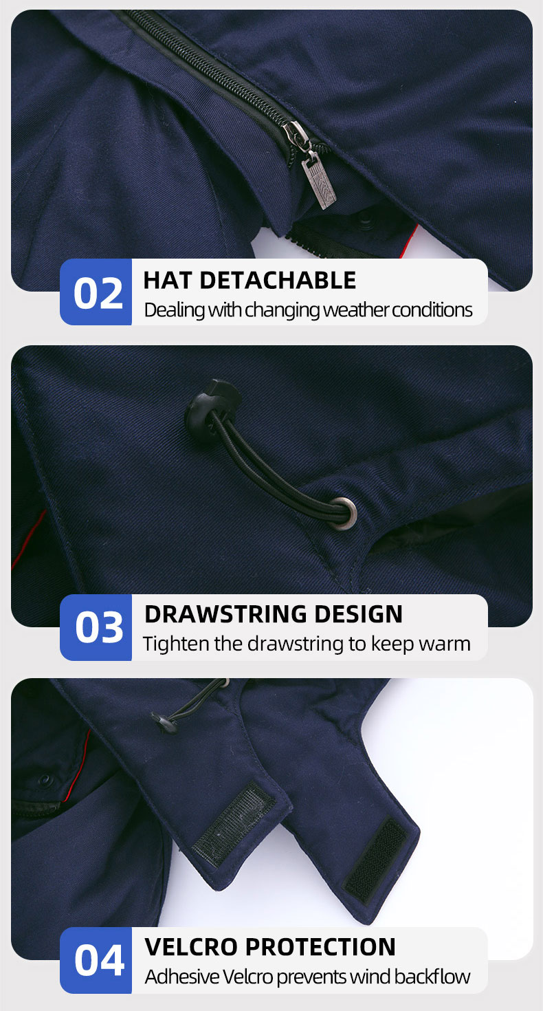 High Visibility One-piece Mid-Length Cotton Jacket7