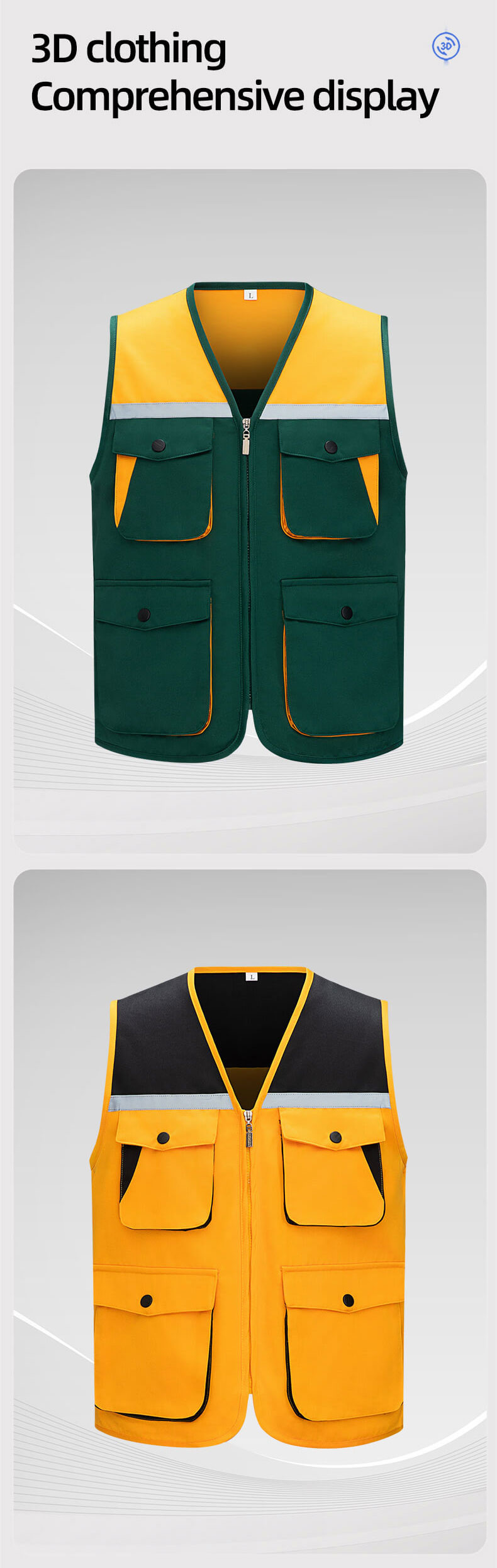 High-visibility color-blocking workwear vest10