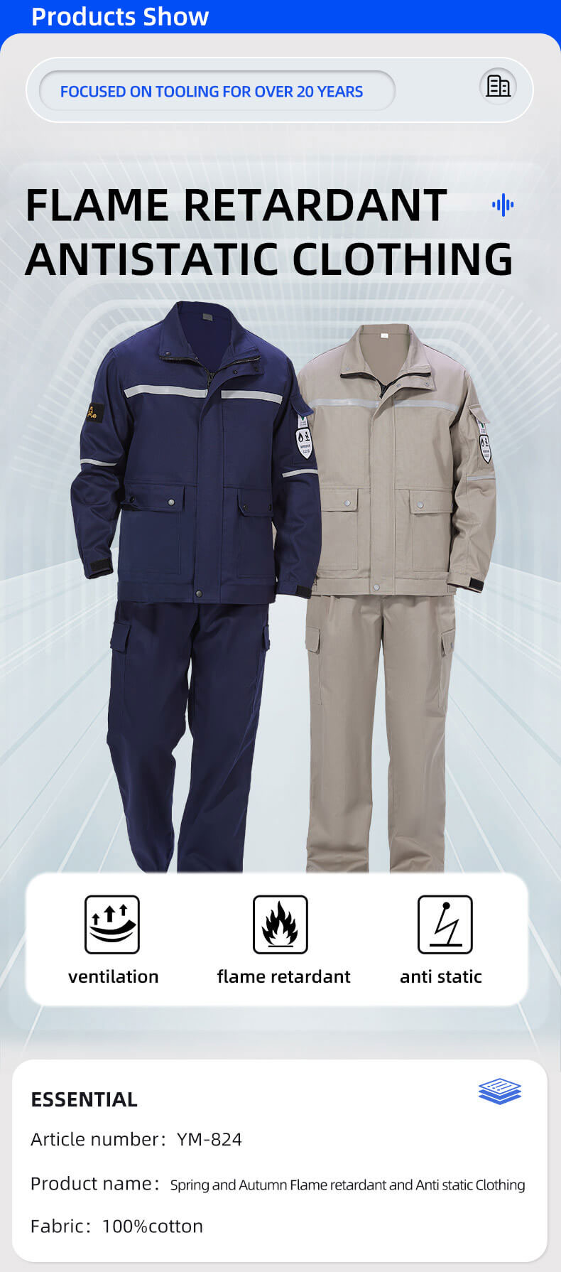 High visibility Flame Retardant Antistatic Protective Clothing1