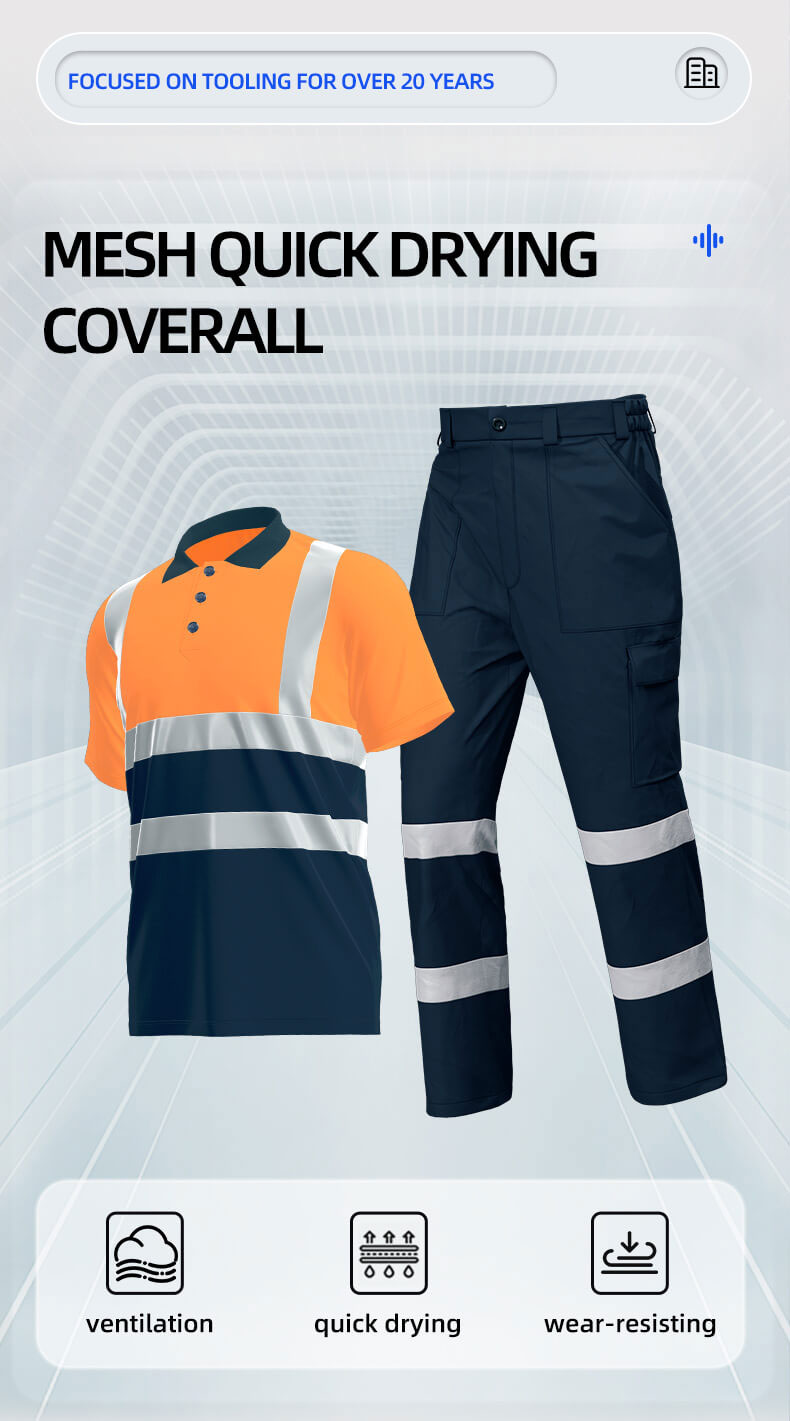 Summer quick-drying high-visibility polo shirt1