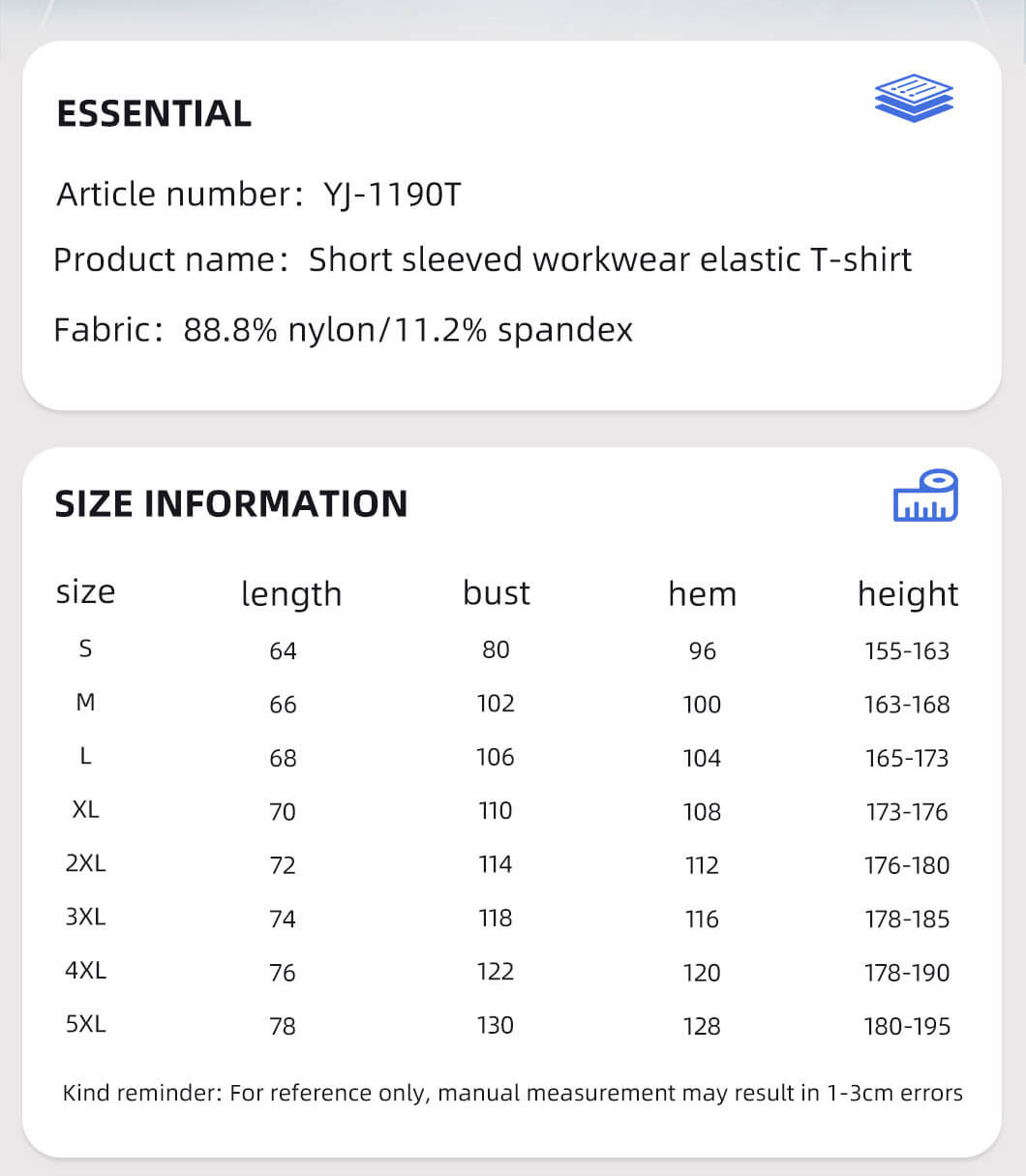 Quick-drying short-sleeved Uniform Work T-shirt Suit1