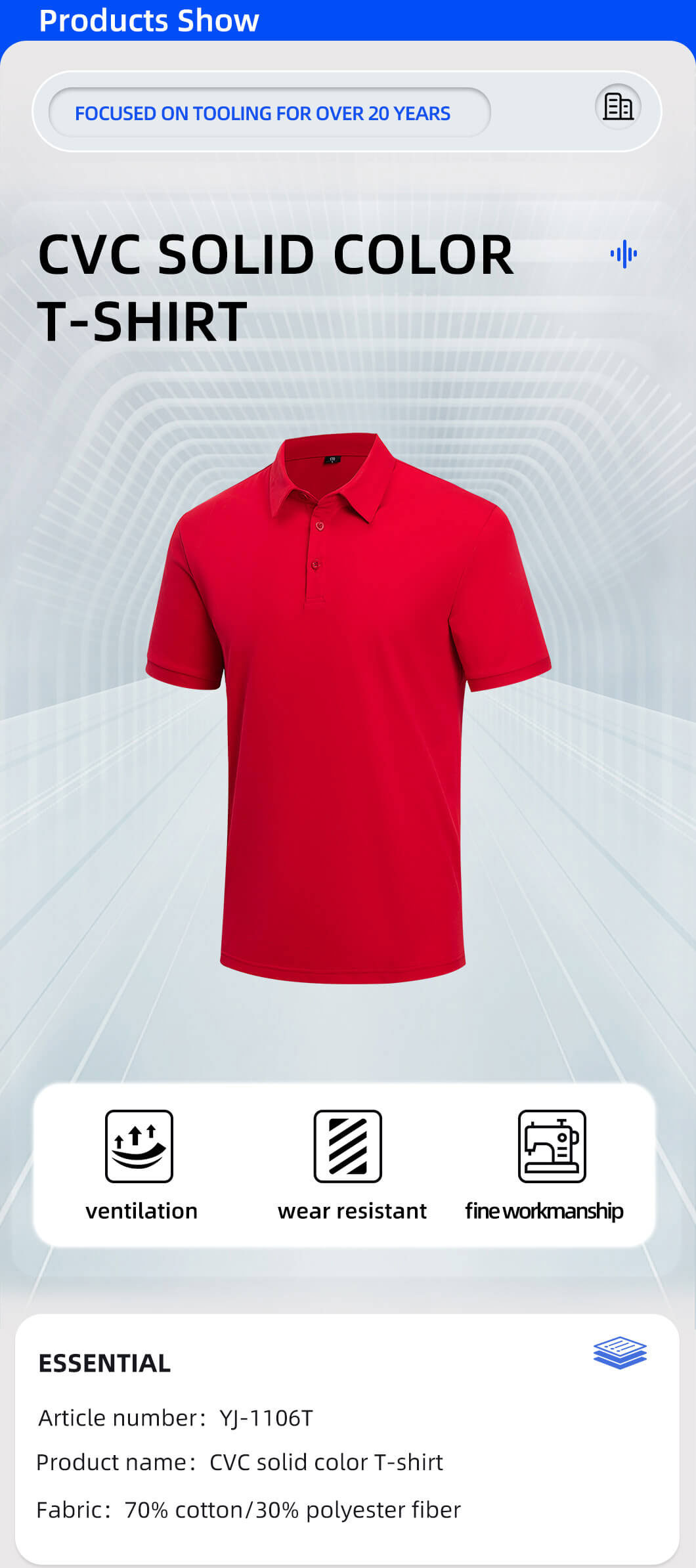 Breathable and wear-resistant workwear T-shirt