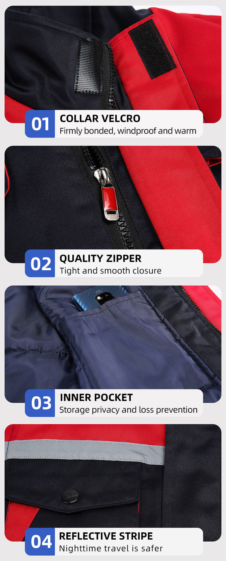 Winter high visibility anti-static work vest13