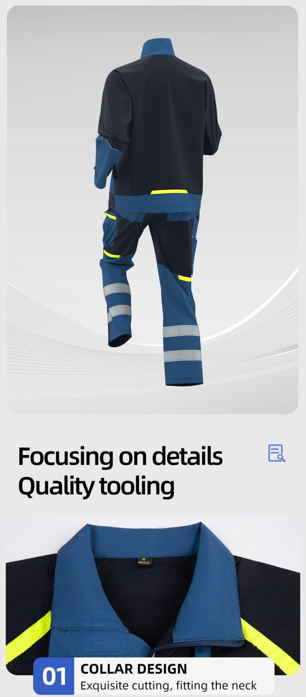 Rip-resistant workwear for men, wear-resistant safety workwear with custom logos4